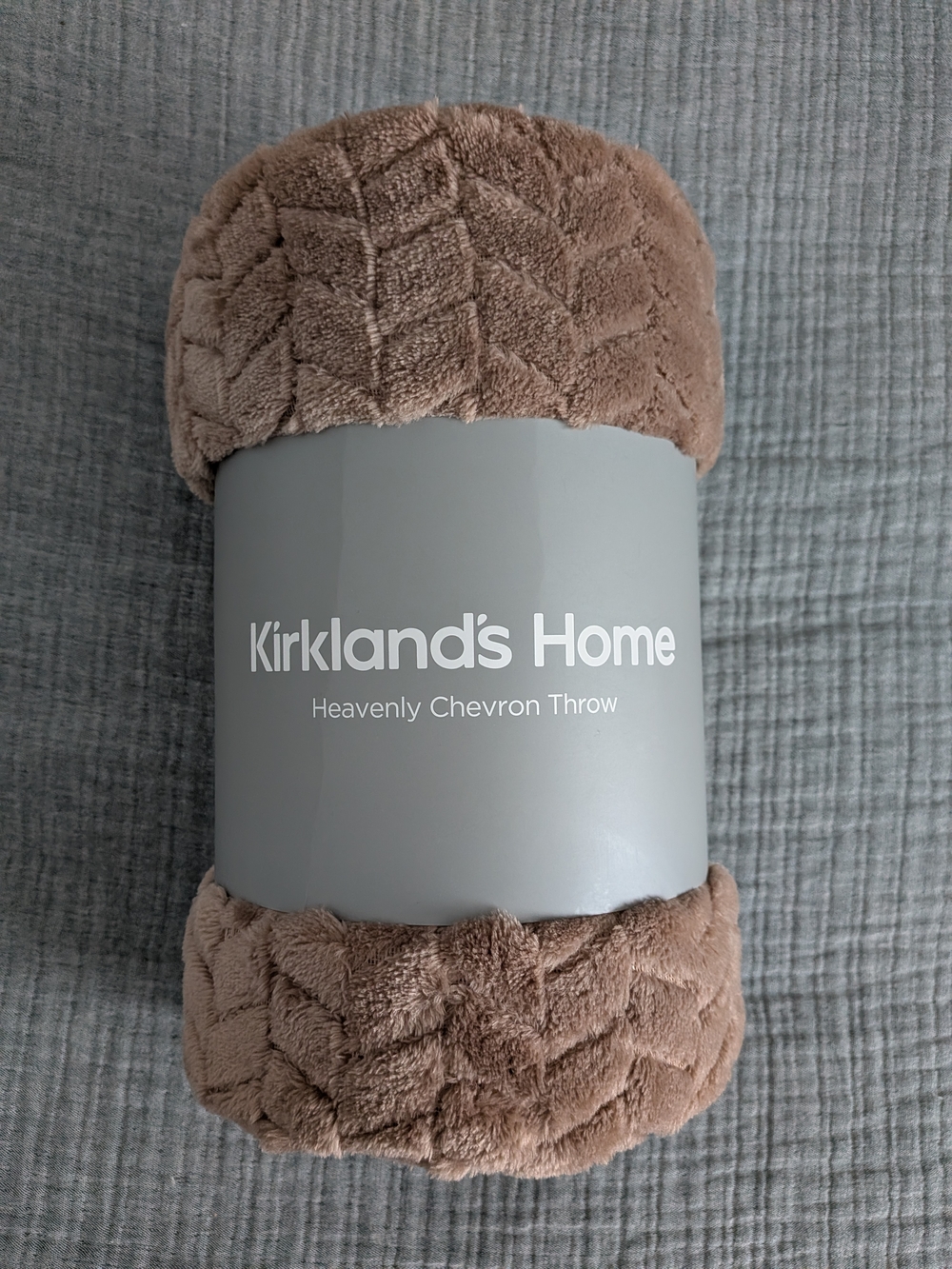 Kirkland's Home Heavenly Chevron Throw Blanket - Taupe